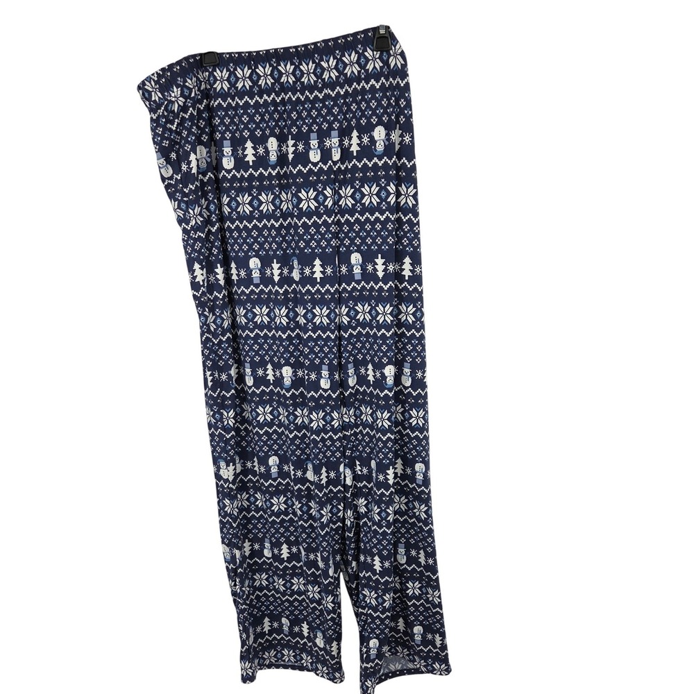 NWT Jammies For Your Families Mens Pajama Set 3XLT Tall Navy Blue Snowflakes - Picture 4 of 8